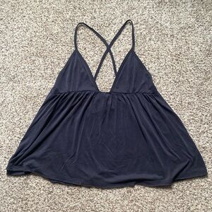 Free People, low cut, criss-cross strap, billowy tank top
